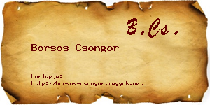 Borsos Csongor névjegykártya