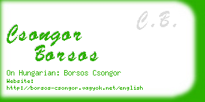 csongor borsos business card